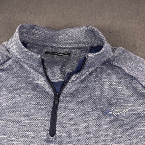 Greg Norman Other - Greg Norman Mens XXL Blue Heathered Fleece Lined Quarter Zip Golf Pullover